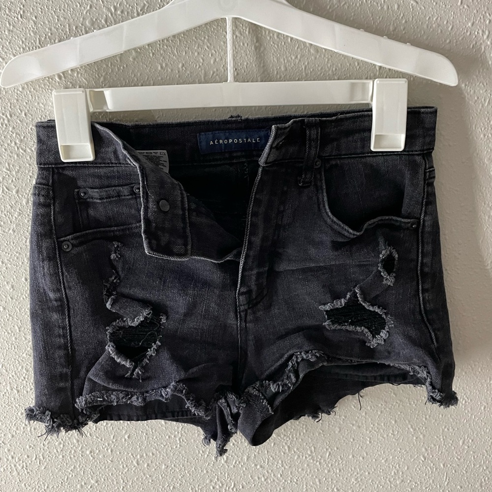 Aeropostal high rise jean shorts